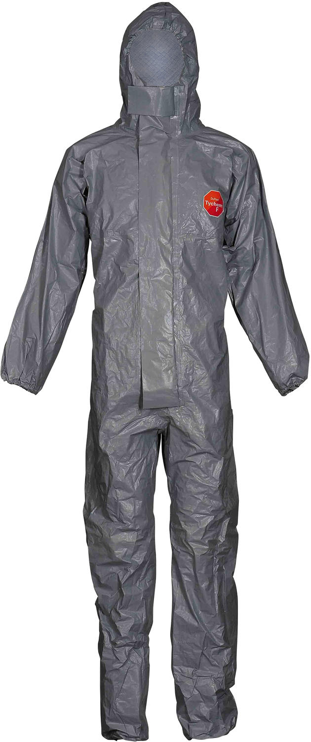 DuPontTychem -F CHA5 Protective overall Cat. III Type 3B + 4B + 5B + 6B grey