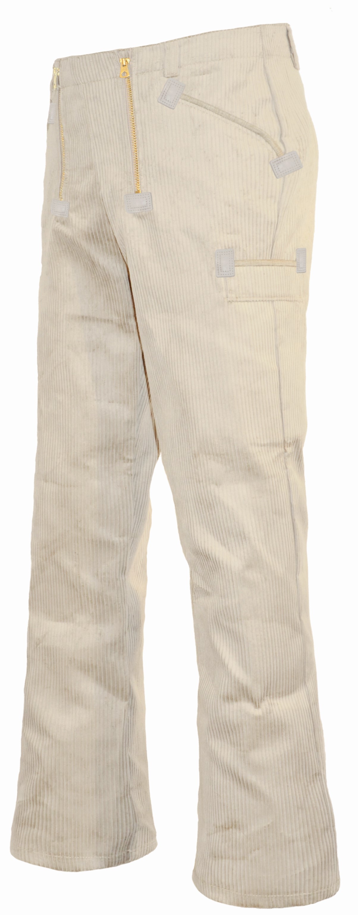 Eiko Donau Trenkercord Flared Trousers Pure White