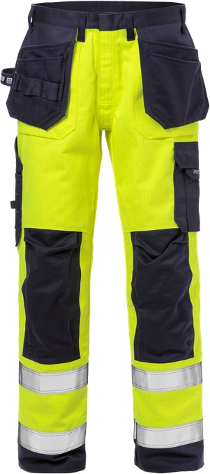 Fristads 125939 Flame High Vis workman trousers 2584 FLAM