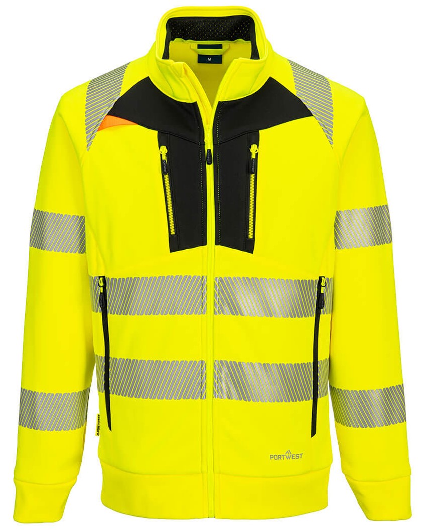 Portwest DX477 DX4 High Visibility Tunnel Neck Sweatshirt with Zipper