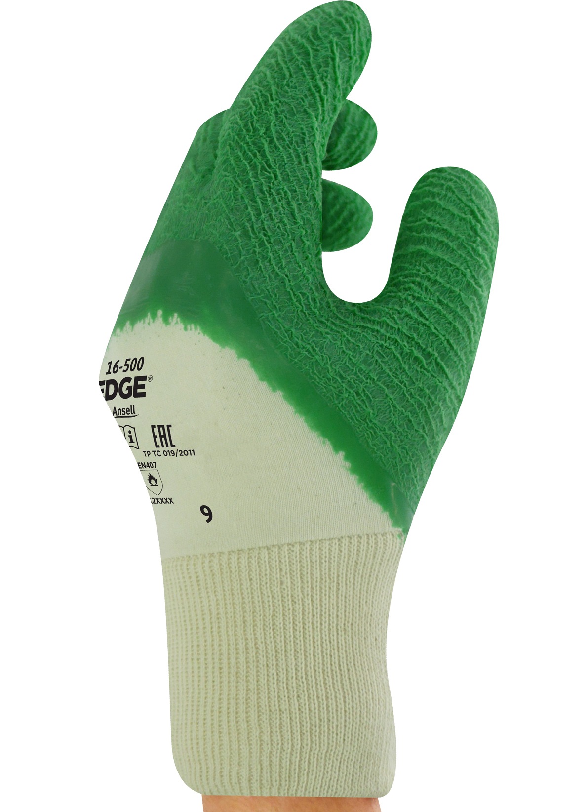Ansell Gladiator 16-500 protective gloves with latex coating