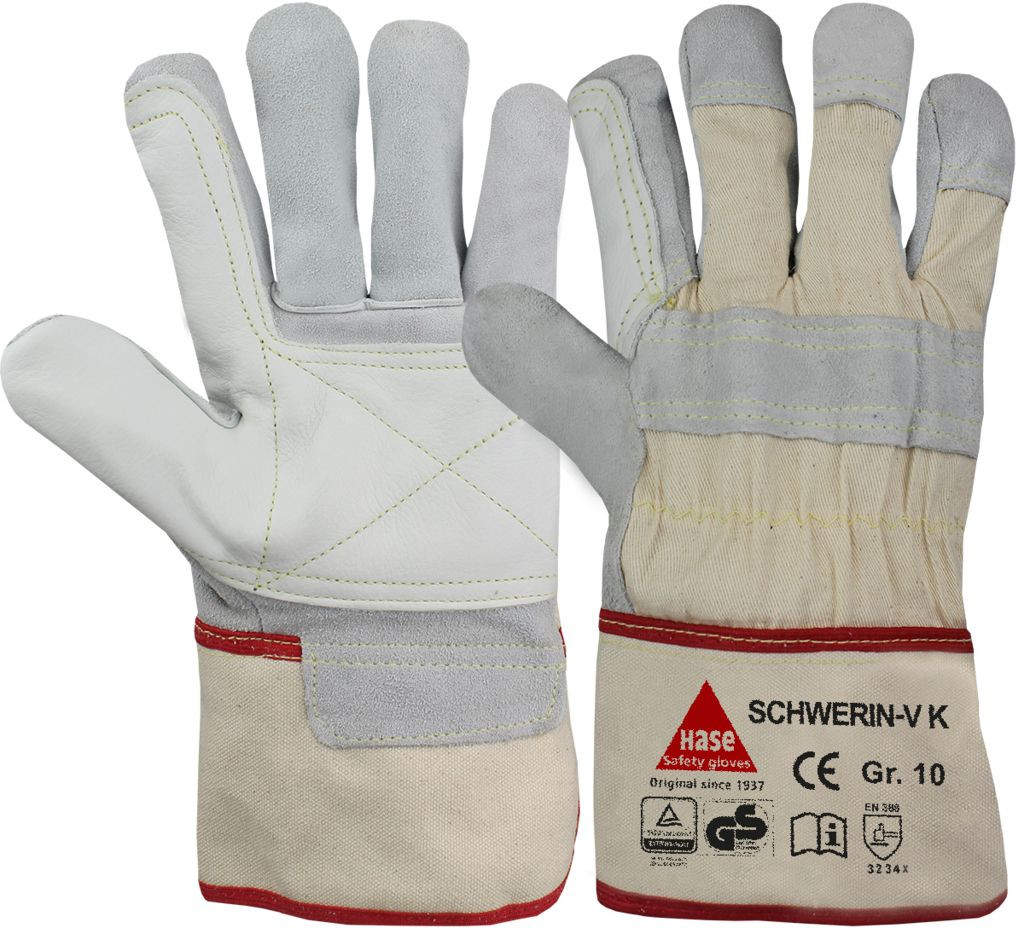 Hare 21217K Schwerin-V K cowhide protective gloves