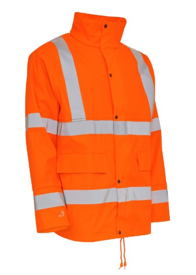 ELKA Rainwear 026300R Dryzone Visible PU Regenjacke Hi-Vis mit Reflexstreifen