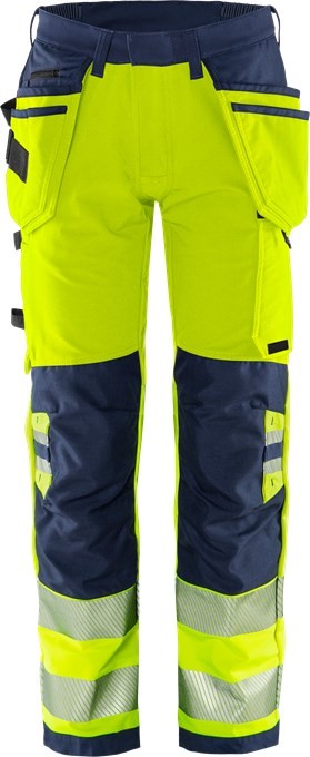 Fristads 134188 High Vis Green Craftsman High Visibility Stretch Pants 2644 GSTP