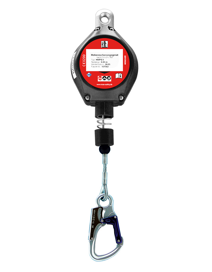 M.A.S Fall arrester with wire rope 3-24 m