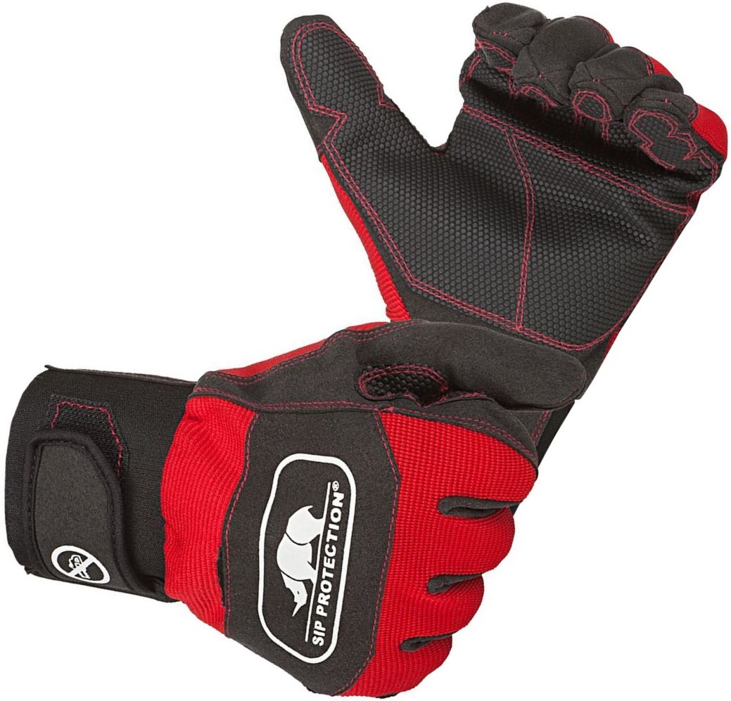 SIP Protection 2XD2 cut protection gloves black-red