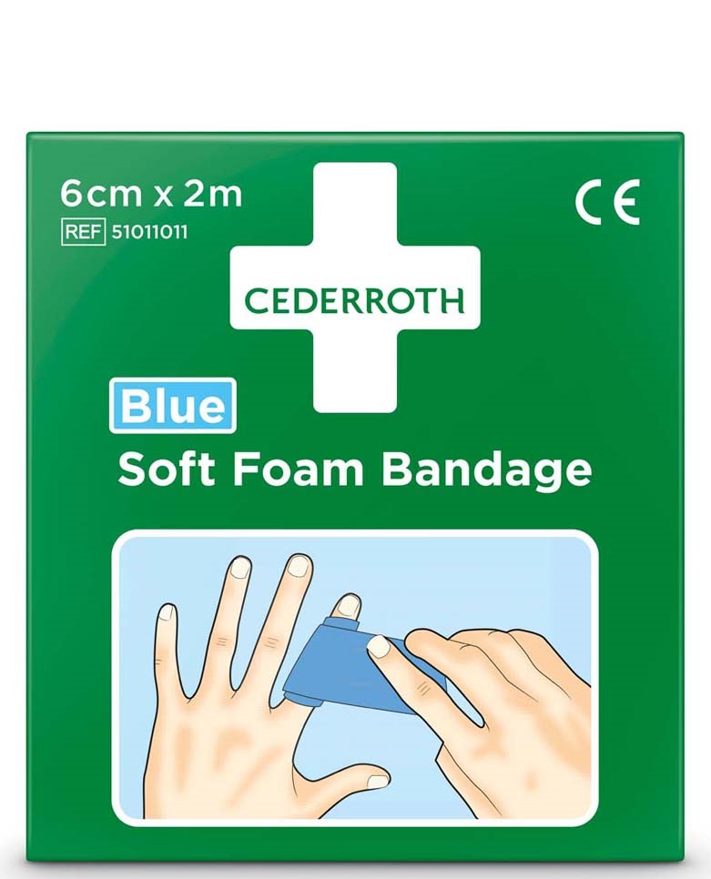 Cederroth 51011011 Soft Foam Bandage Blue 2m