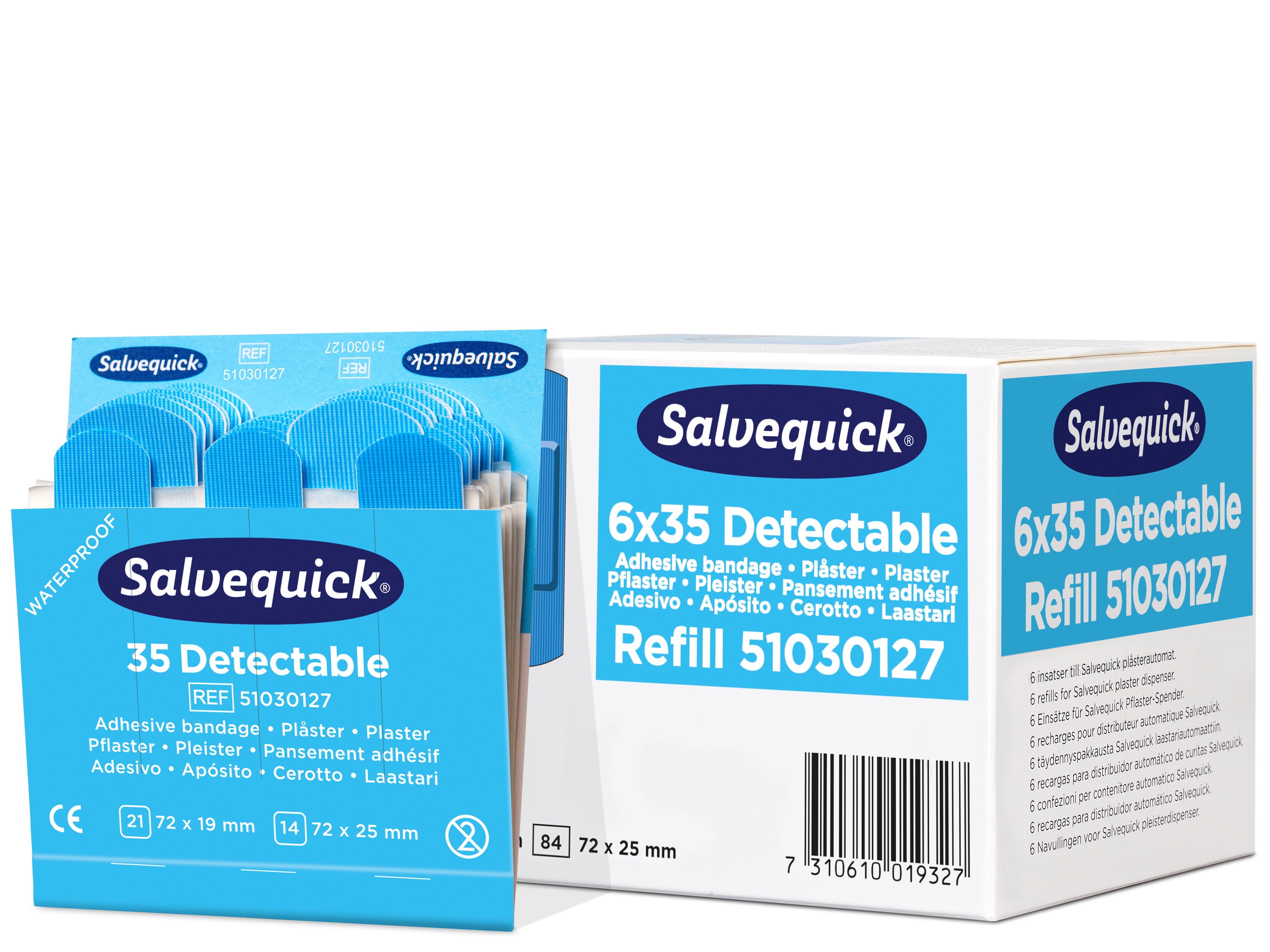 Salvequick 51030126 Plaster mix blue detectable