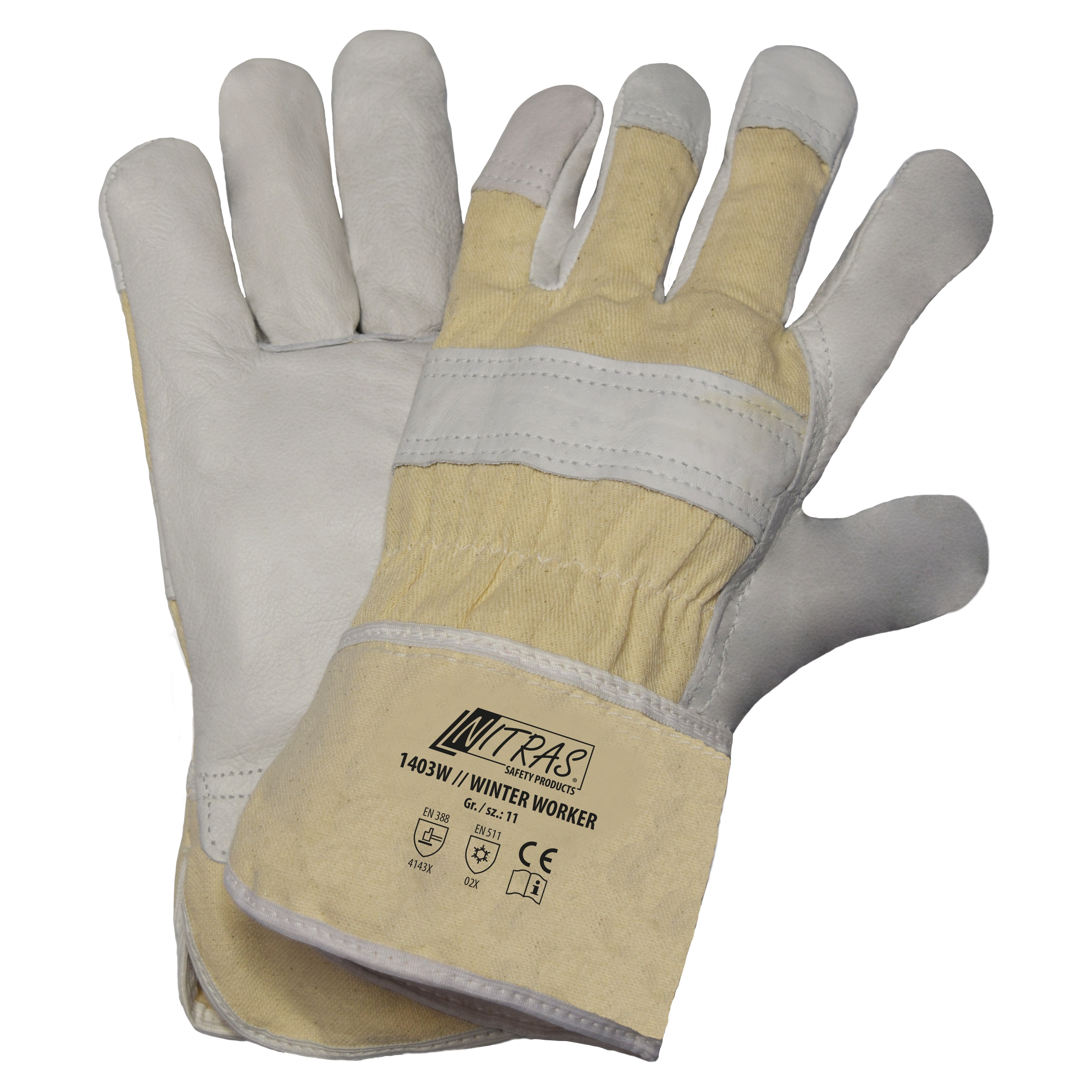 Nitras 1403W Winter Deluxe cowhide leather gloves