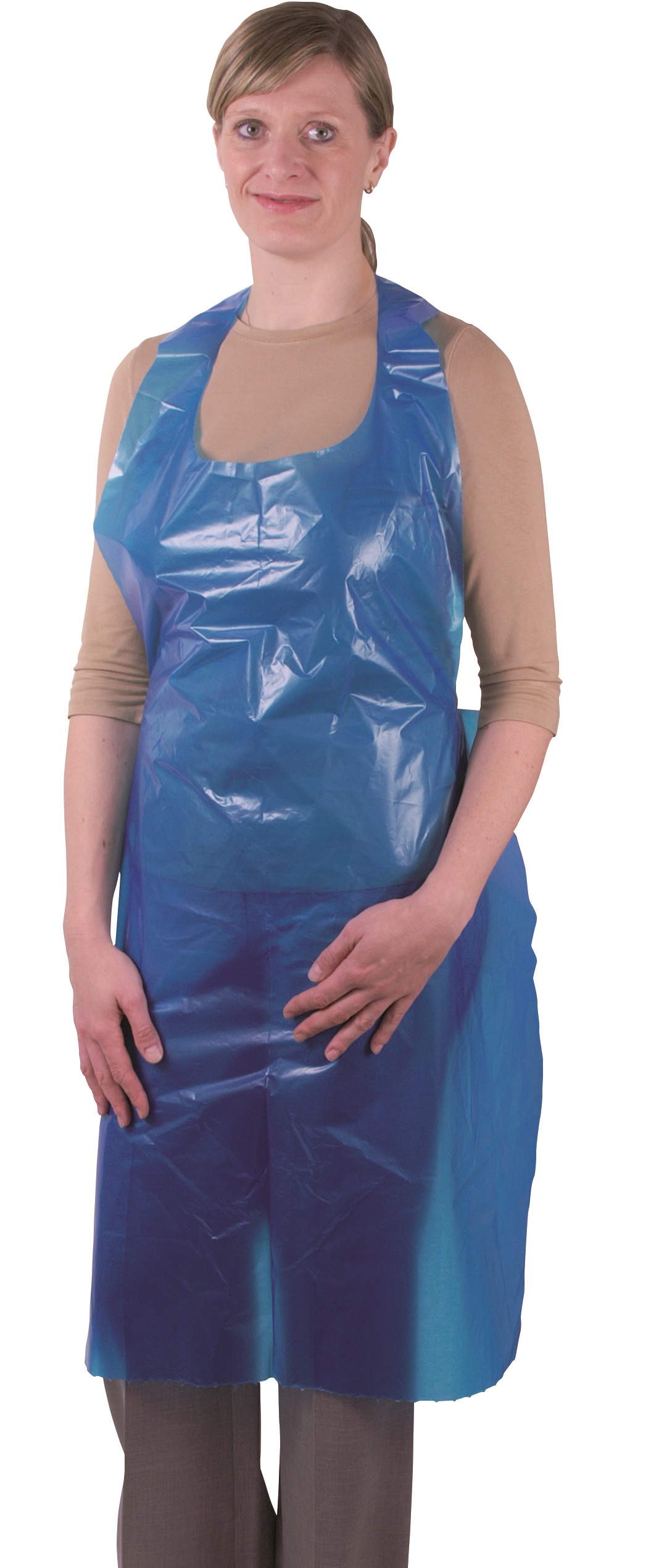 Unigloves PE apron blocked light blue 80 x 125 cm 7031