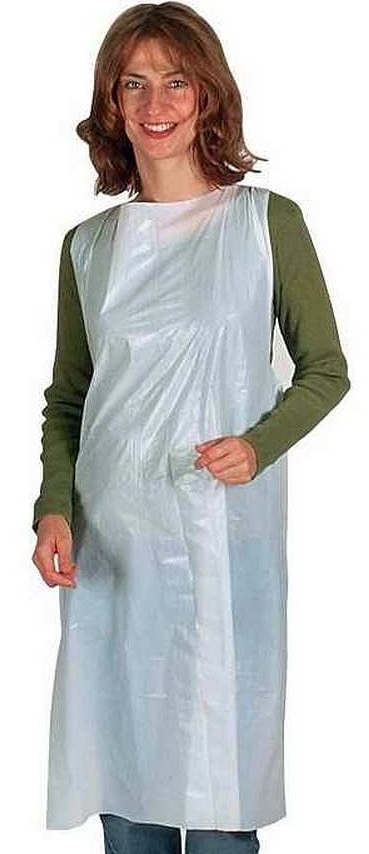 Unigloves PE apron blocked light white 80 x 125 cm 7001