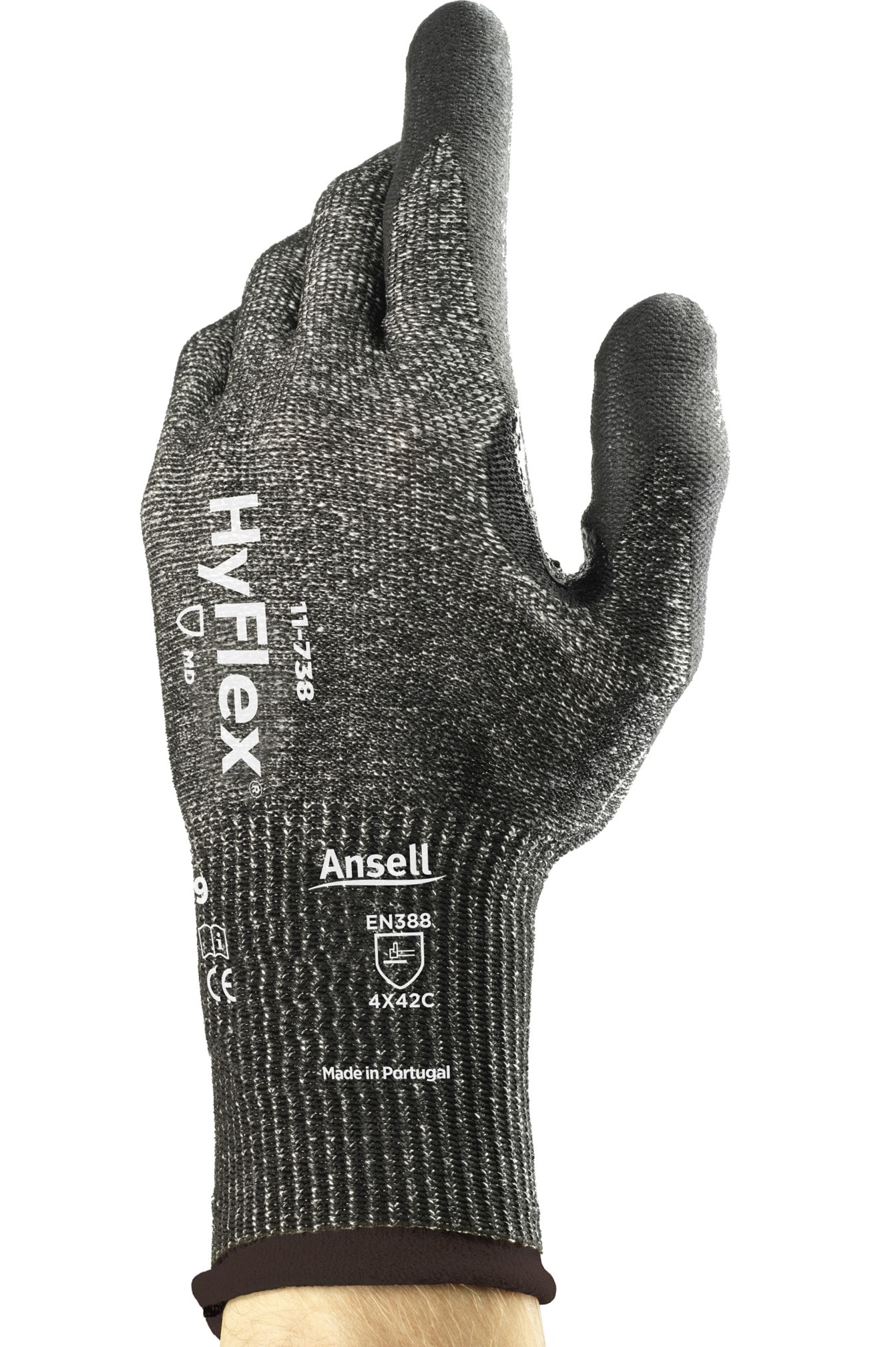 Ansell HyFlex 11-738 PU nitrile cut-resistant gloves Level C